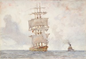 Barque and Tug, 1922